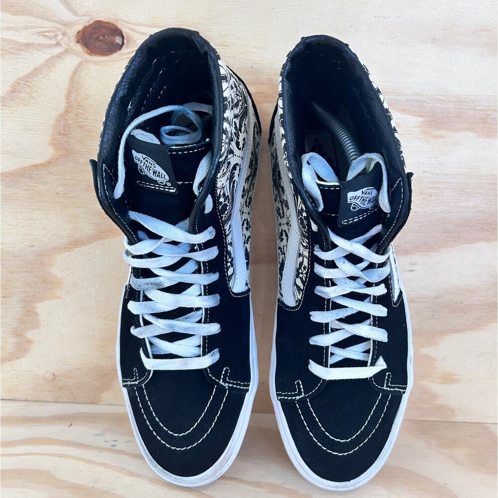 Vans Off The Wall - SK8-Hi Skull Tapestry - Sneakers - Black/White - Men's -11.5 - Picture 7 of 9